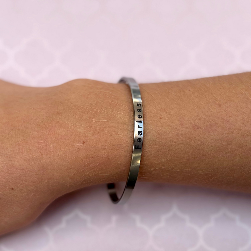 Bracelet jonc "FEARLESS"